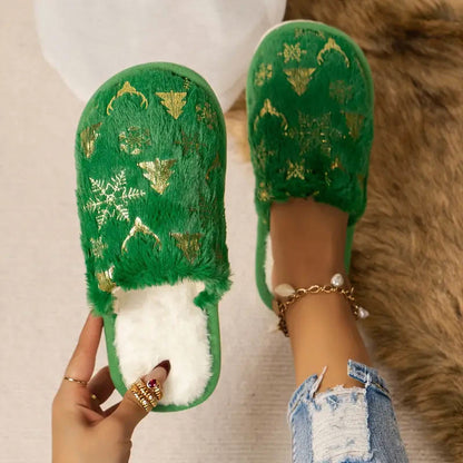 Plus Size Christmas Tree Slippers - image 4