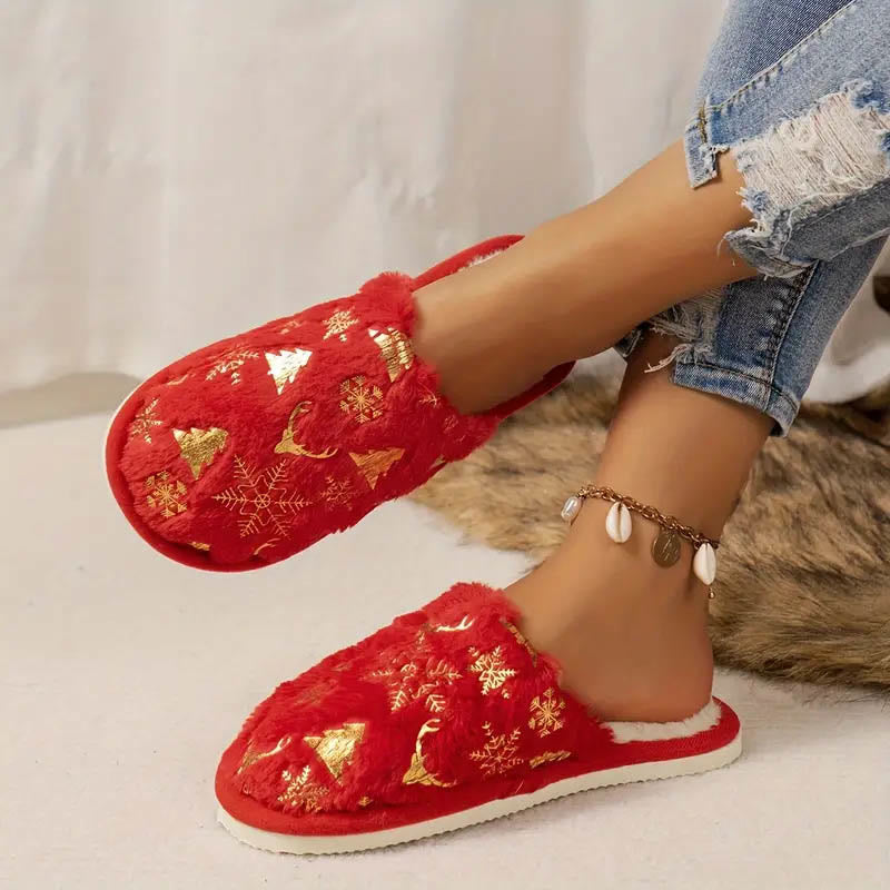 Plus Size Christmas Tree Slippers - image 2