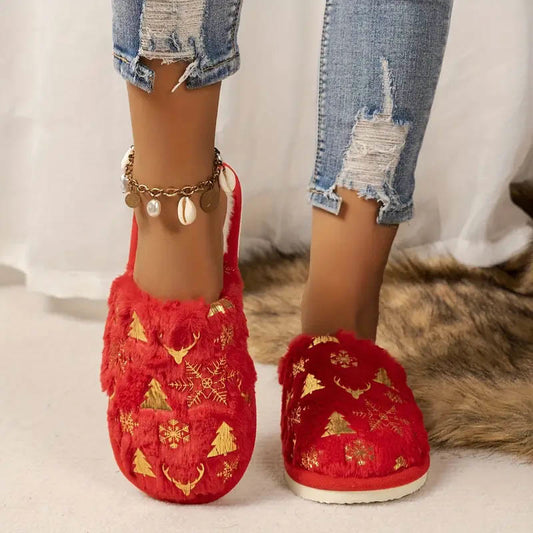 Plus Size Christmas Tree Slippers - image 1
