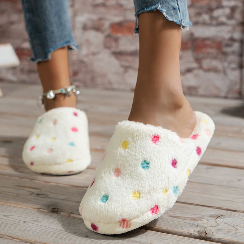Plus Size Colorful Dots Slippers - image 2