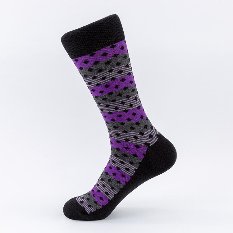 Plaid Heart Crew Socks(5 Pairs) - image 1