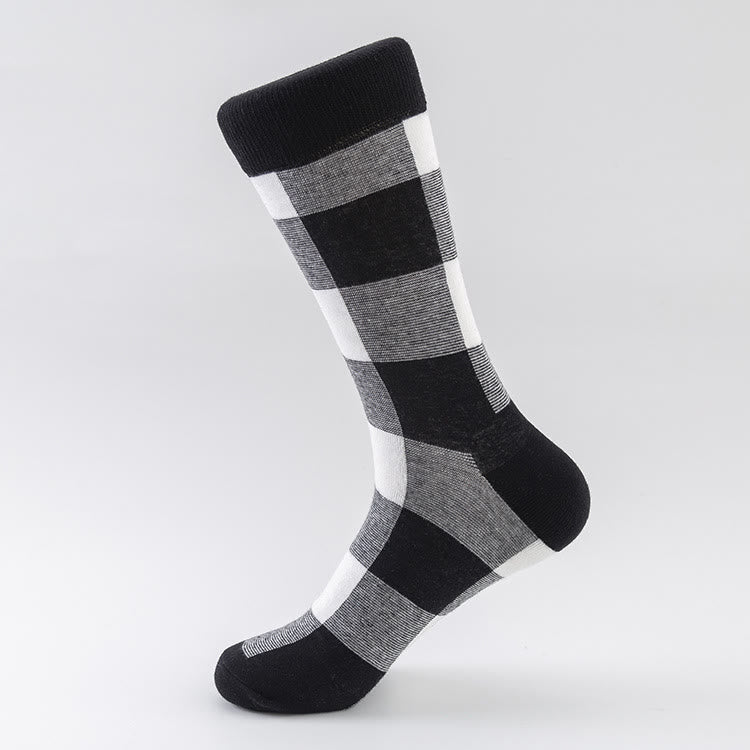 Plus Size Plaid Heart Crew Socks(5 Pairs)