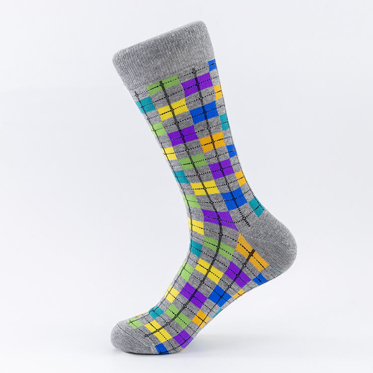 Plus Size Plaid Heart Crew Socks(5 Pairs) - image 4