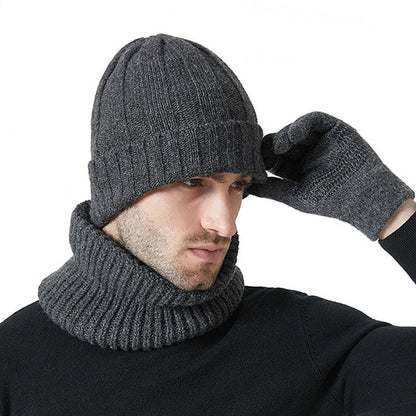 Fashionable Warm Gloves Beanie Scarf 3 In 1 Set - image 7