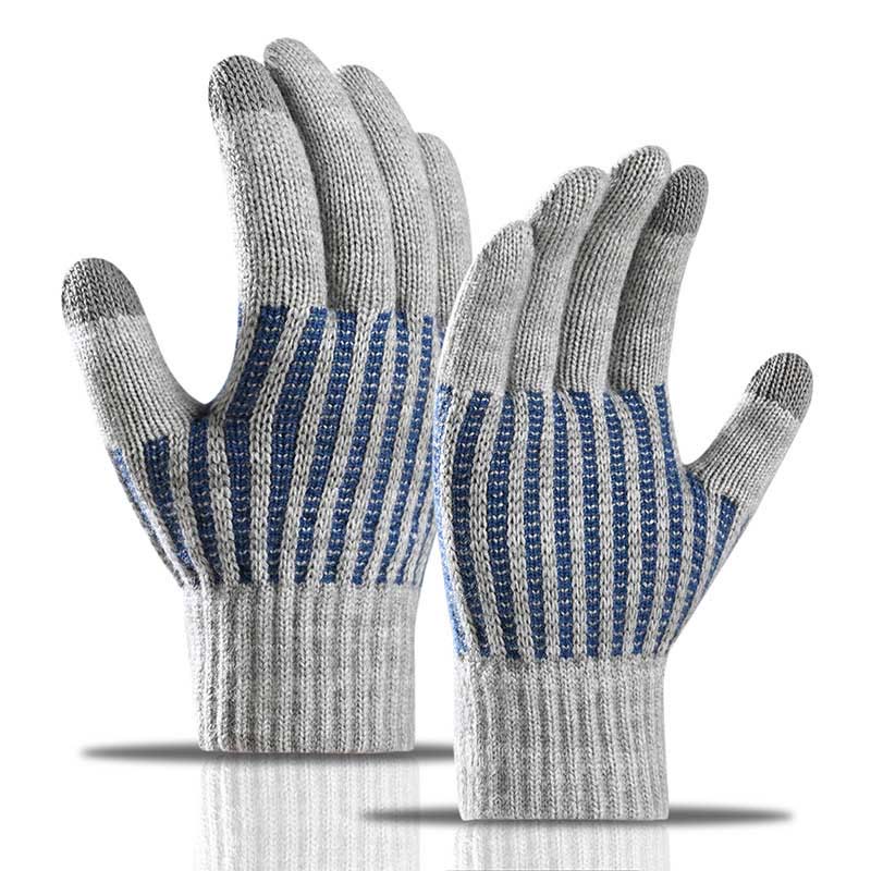 Thickening Warmth Gloves - Light Gray - One Size - image 5