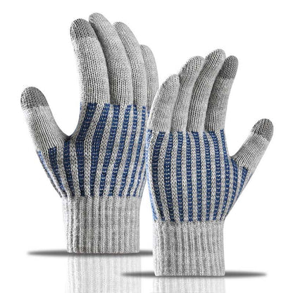 Thickening Warmth Gloves - Light Gray - One Size - image 5