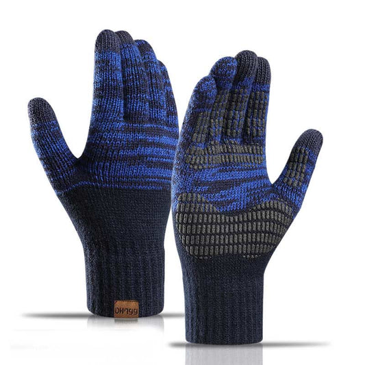 Color Matching Winter Gloves - Navy Blue - One Size - image 0