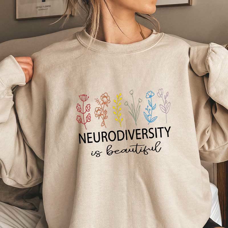 Plus Size Flower Text Sweatshirt - Khaki - 3XL - image 0