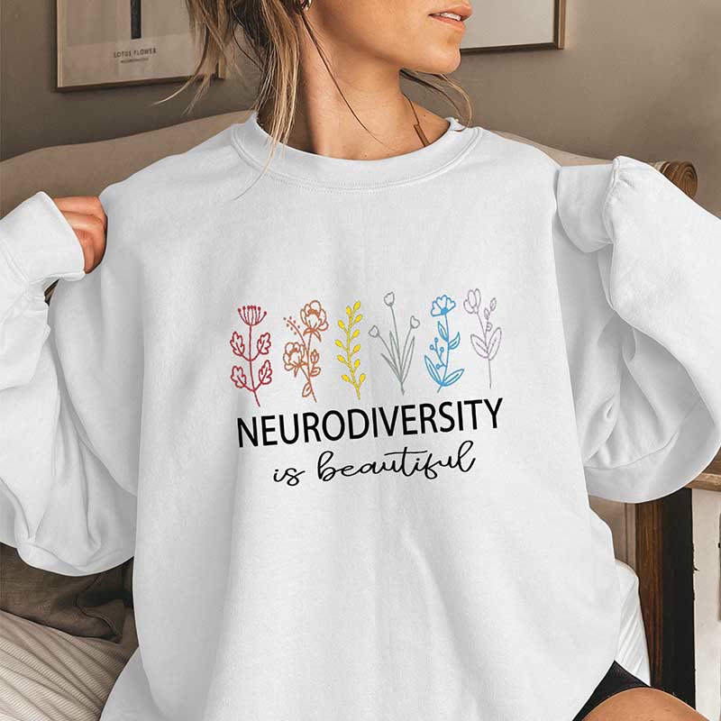 Plus Size Flower Text Sweatshirt - White - 3XL - image 3