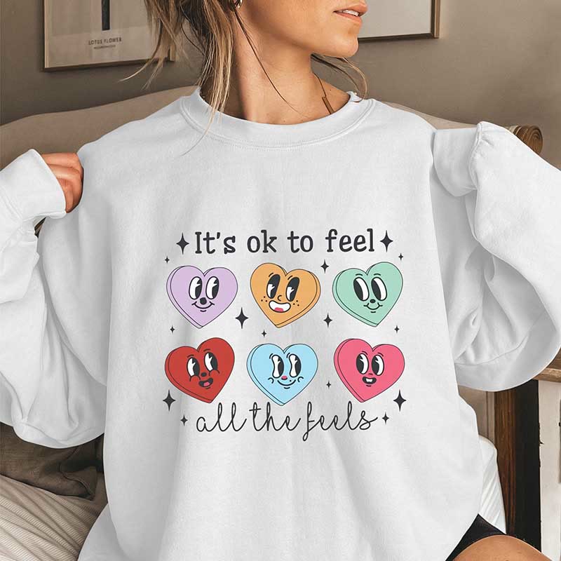 Plus Size Love Emoticon Sweatshirt - White - 3XL - image 2