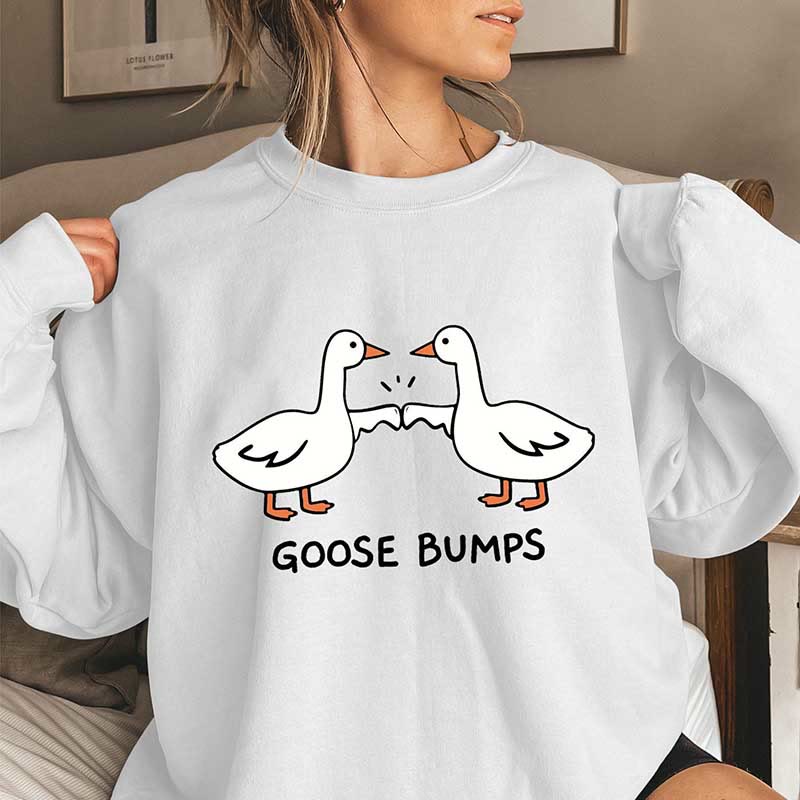 Plus Size Goose Bumps Sweatshirt - White - 3XL - image 3