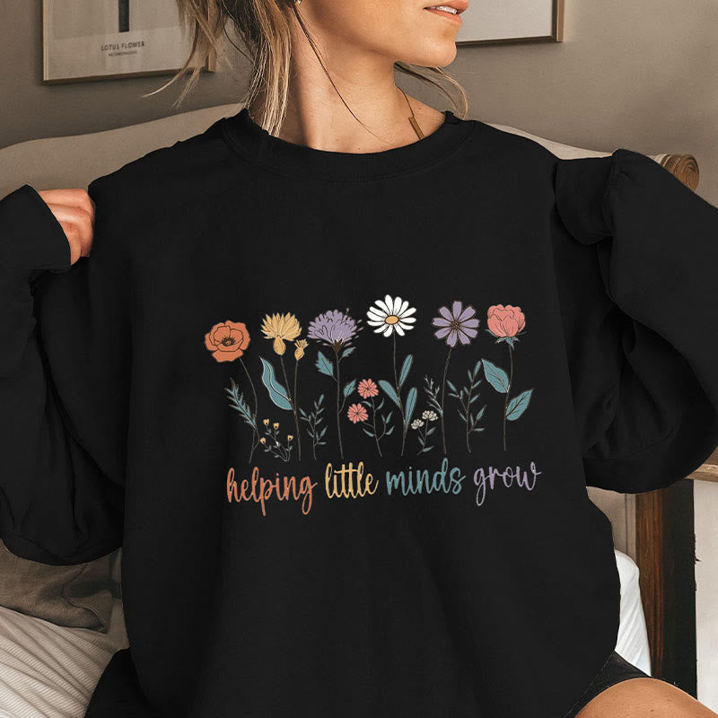 Plus Size Grow Flowers Sweatshirt - Black - 3XL - image 3