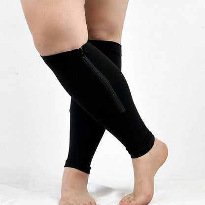 Plus Size Wide Calf Zipper Compression Socks 2XL-7XL(2 Pairs) - image 1