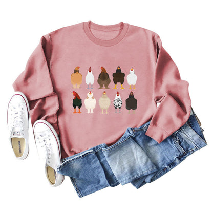 Plus Size Chick Print Sweatshirt - Dark Pink - 2XL - image 12