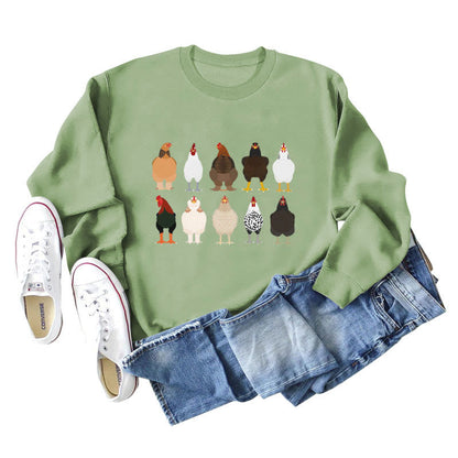 Plus Size Chick Print Sweatshirt - Olive Green - 2XL - image 13