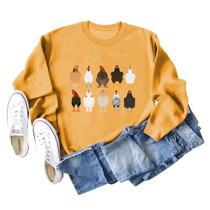 Plus Size Chick Print Sweatshirt - Yellow - 2XL - image 11