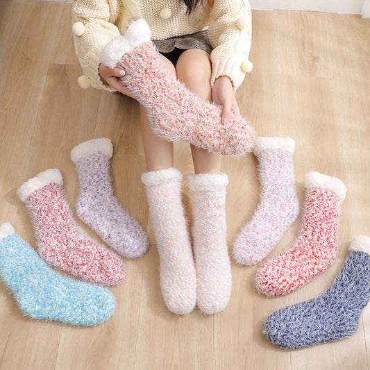 Plus Size Warm Thick Slipper Socks(2 Pairs)