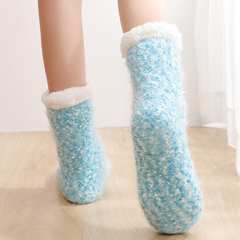 Plus Size Warm Thick Slipper Socks(2 Pairs)