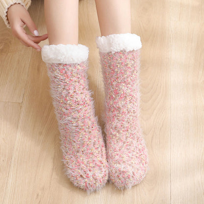 Plus Size Warm Thick Slipper Socks(2 Pairs)