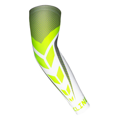 Color Matching Compression Arm Sleeves(2 Pairs) - Fluorescent Green - 2XL - image 5