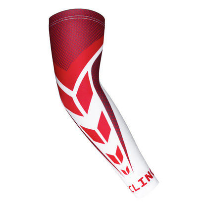 Color Matching Compression Arm Sleeves(2 Pairs) - Red - 2XL - image 3