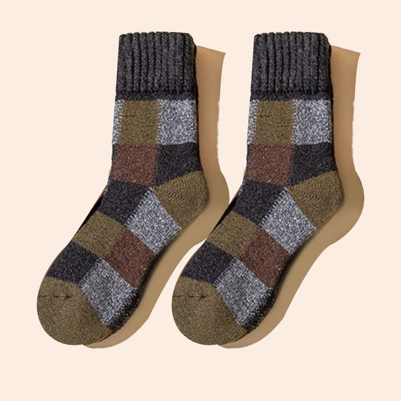 Plus Size Extra Thick Fleece Quarter Socks(5 Pairs) - Dark Green - EU40-45(US7-11) - image 4