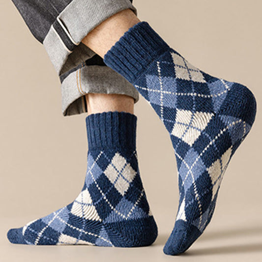 Plus Size Rhombus Quarter Socks(7 Pairs)