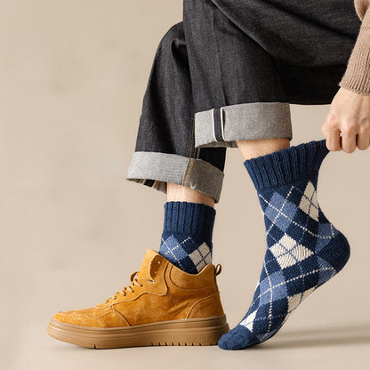 Plus Size Rhombus Quarter Socks(7 Pairs)