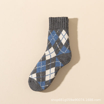 Plus Size Rhombus Quarter Socks(7 Pairs)