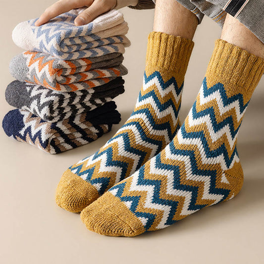 Plus Size Wave Plus Velvet Quarter Socks(6 Pairs)