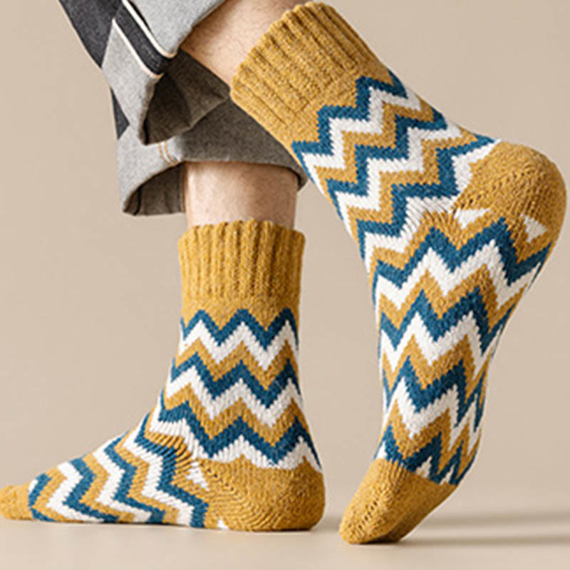 Plus Size Wave Plus Velvet Quarter Socks(6 Pairs)