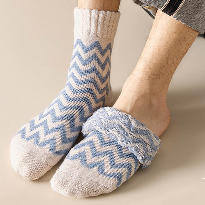 Plus Size Wave Plus Velvet Quarter Socks(6 Pairs)