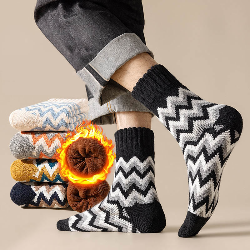 Plus Size Wave Plus Velvet Quarter Socks(6 Pairs) - Multicolor - EU36-45(US3-11) - image 6