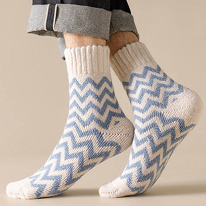 Plus Size Wave Plus Velvet Quarter Socks(6 Pairs)