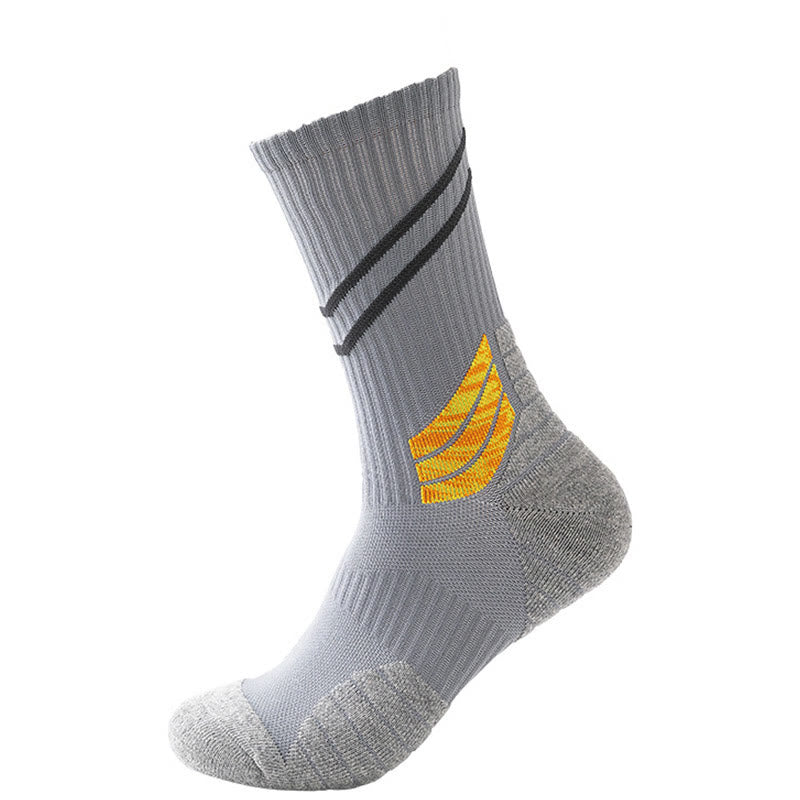 Stripe Slash Quarter Compression Socks(7 Pairs) - Grey - EU38-45(US5-11) - image 6