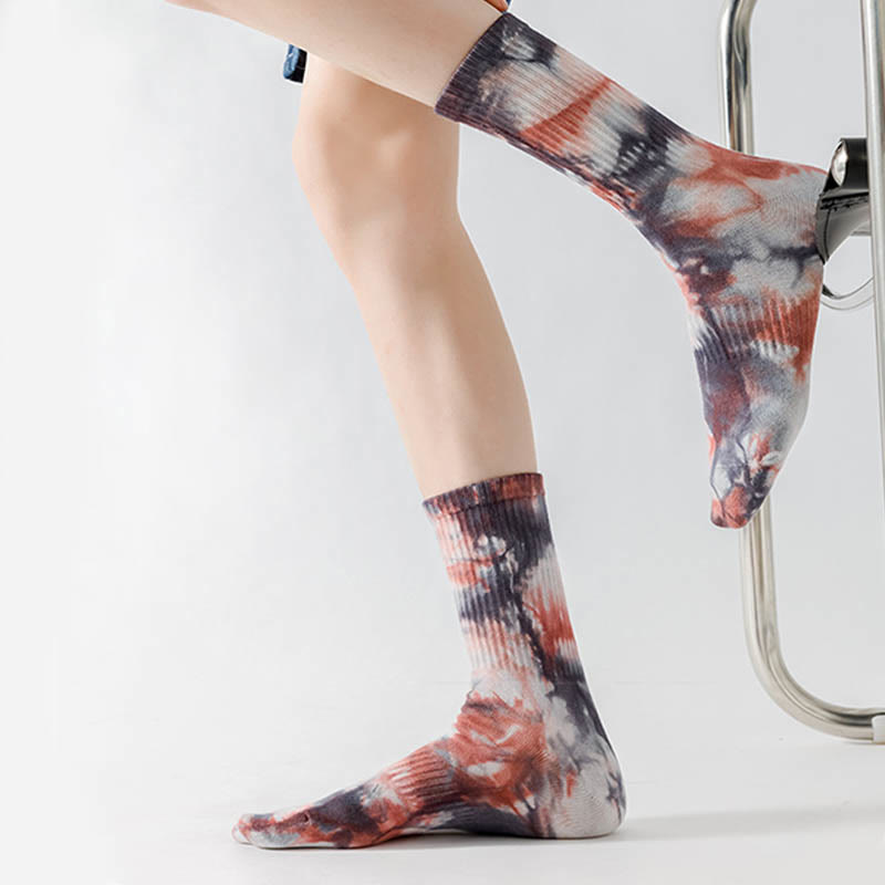 Fashion Tie Dye Quarter Socks(5 Pairs) - image 2