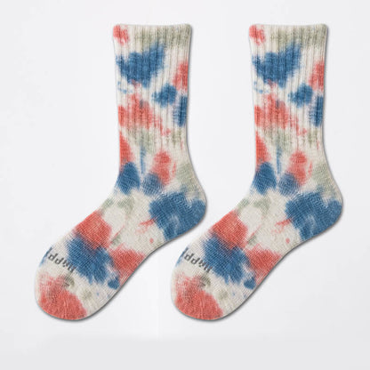 Plus Size Workwear Tie Dye Quarter Socks(3 Pairs)