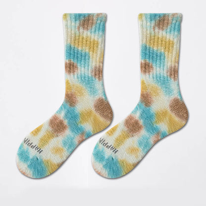 Plus Size Workwear Tie Dye Quarter Socks(3 Pairs)