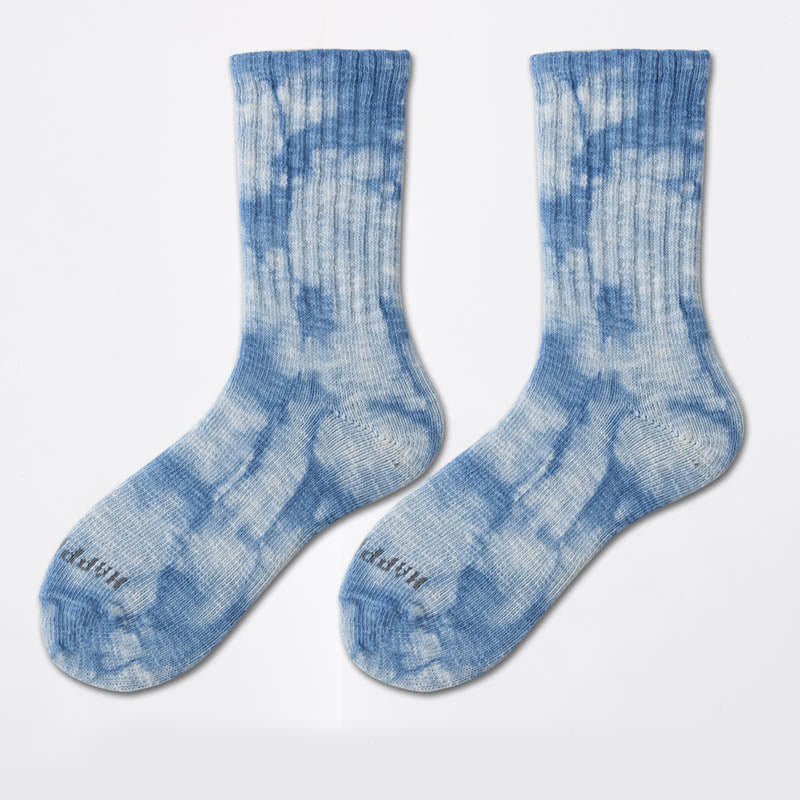 Workwear Tie Dye Quarter Socks(3 Pairs) - Blue - EU38-43(US5-9) - image 11