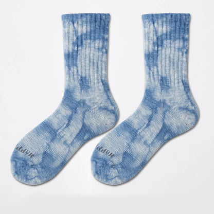 Workwear Tie Dye Quarter Socks(3 Pairs) - Blue - EU38-43(US5-9) - image 11