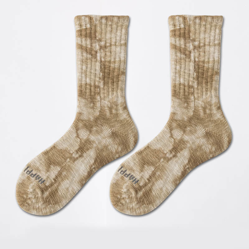 Plus Size Workwear Tie Dye Quarter Socks(3 Pairs)