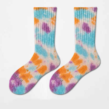 Plus Size Workwear Tie Dye Quarter Socks(3 Pairs)