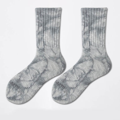 Workwear Tie Dye Quarter Socks(3 Pairs) - Grey - EU38-43(US5-9) - image 8