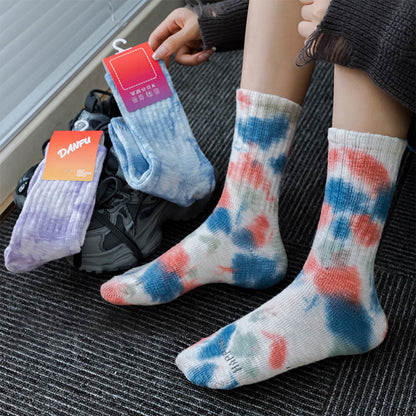 Workwear Tie Dye Quarter Socks(3 Pairs) - image 1
