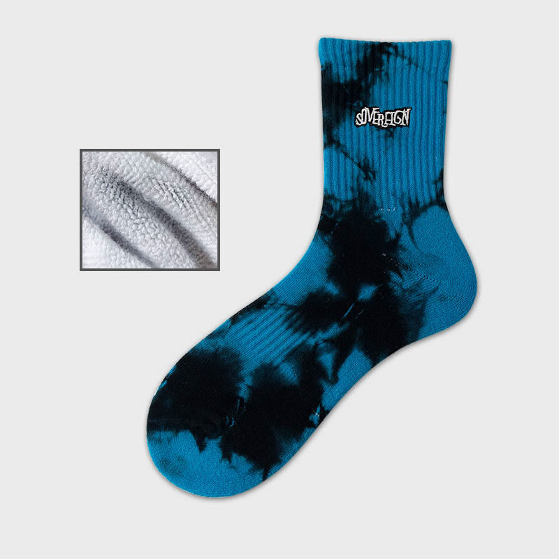 Letter Embroidery Quarter Socks(3 Pairs) - Navy Blue - EU37-43(US4-9) - image 13