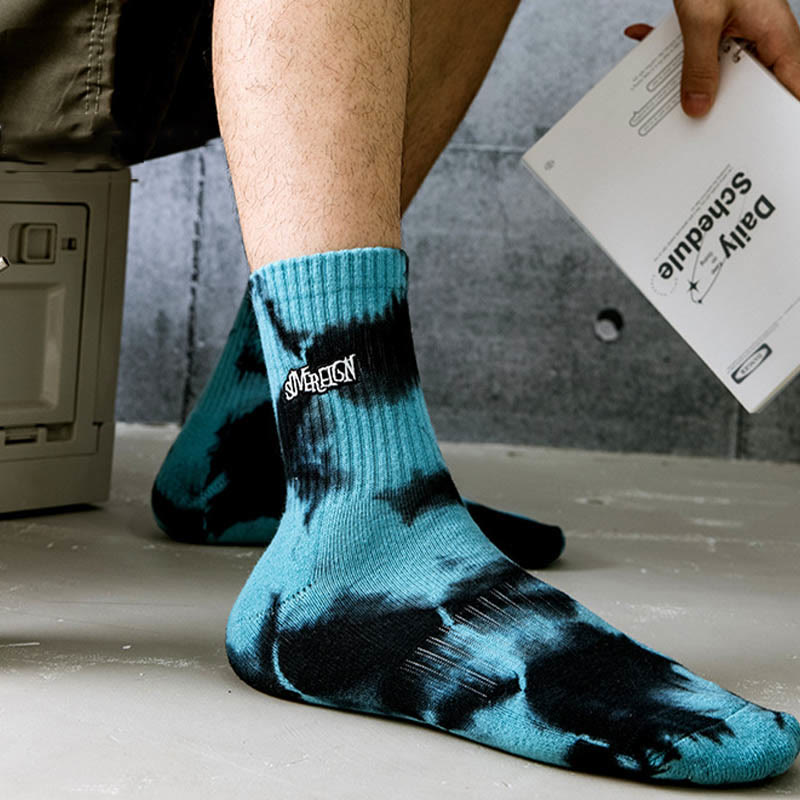 Letter Embroidery Quarter Socks(3 Pairs) - image 1