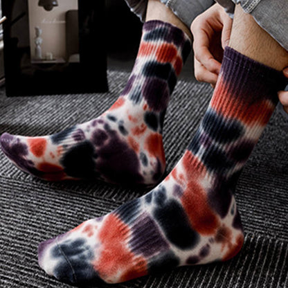 Polka Dot Tie Dye Quarter Socks(4 Pairs) - image 5