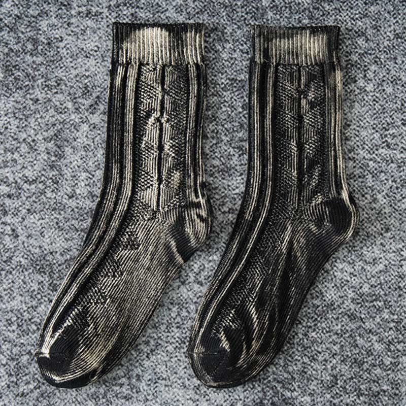 Retro Quarter Socks(3 Pairs) - Black - EU37-41(US4-7.5) - image 9