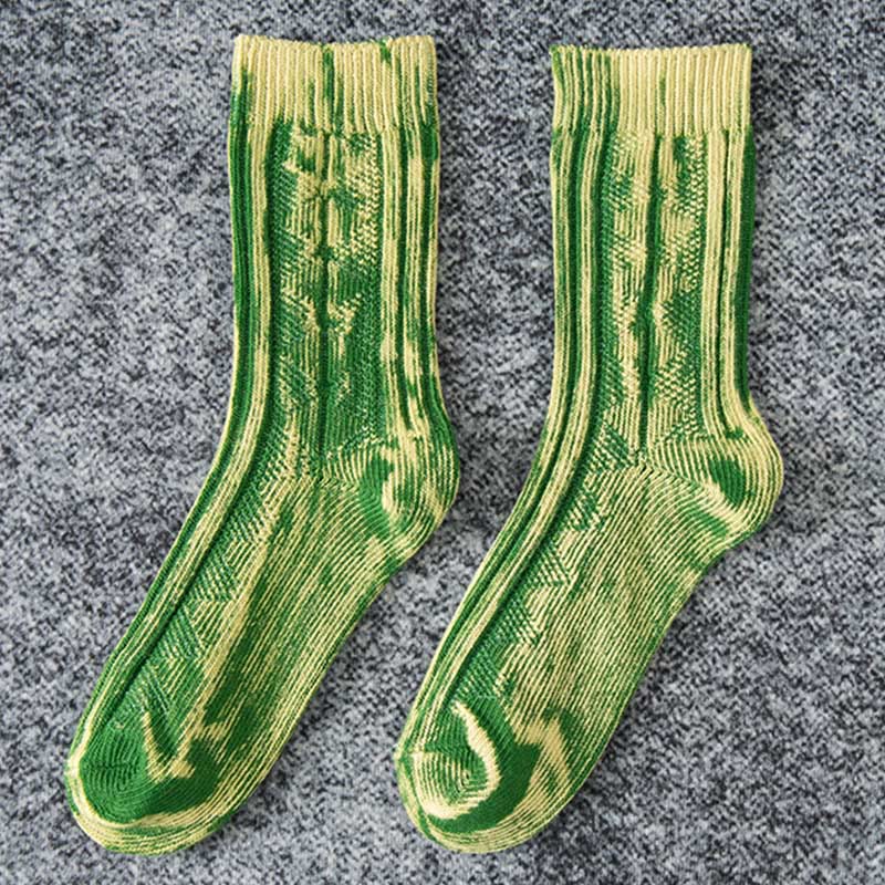 Retro Quarter Socks(3 Pairs) - Green - EU37-41(US4-7.5) - image 12