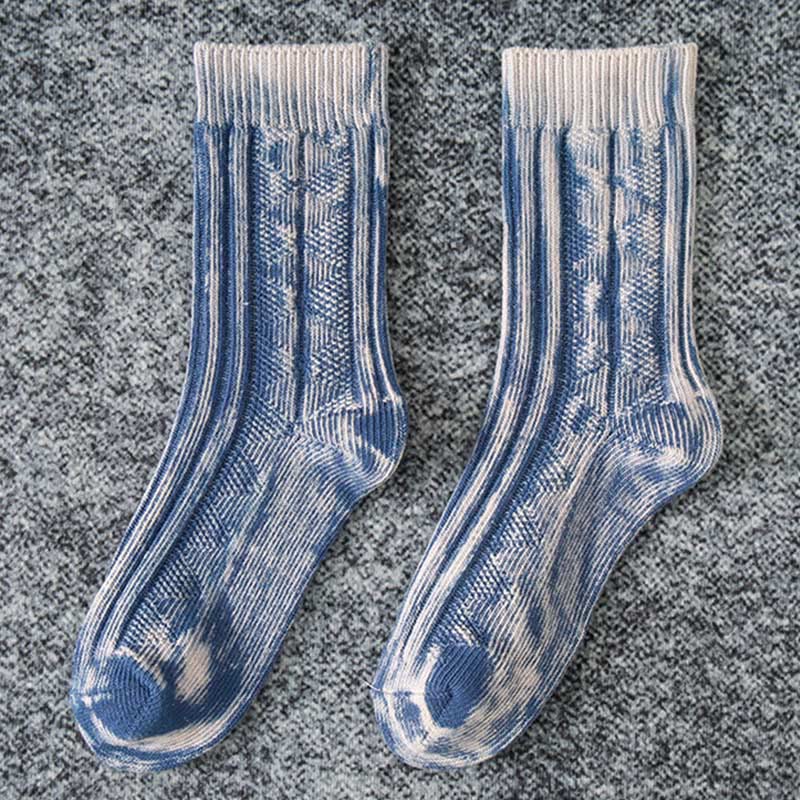Retro Quarter Socks(3 Pairs) - Blue - EU37-41(US4-7.5) - image 13